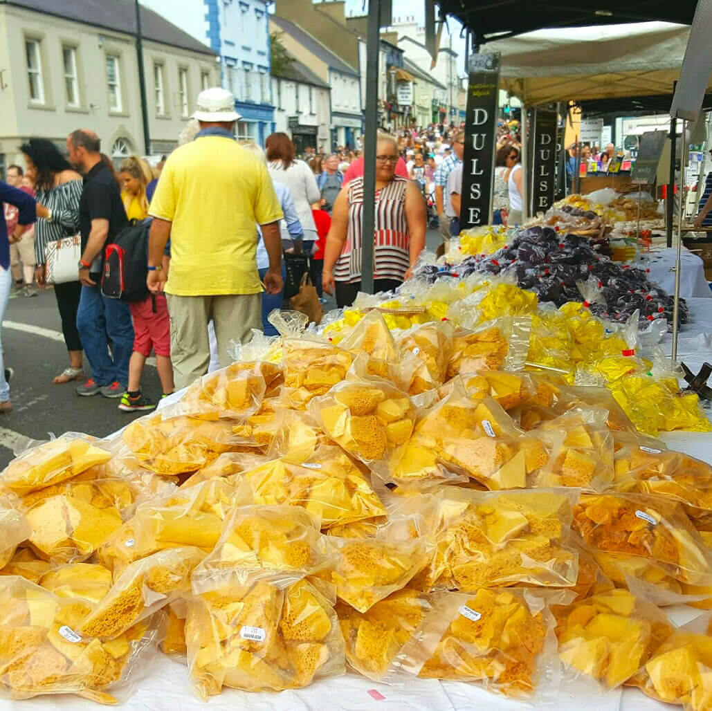 Yellow Man and Dulse at The Ould Lammas Fair. Photo - Niall McCaughan