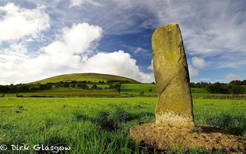 Standing Stone, Corvally, Knocklayde, Glenshesk, Co. Antrim. Photo courtesy of Dick Glasgow