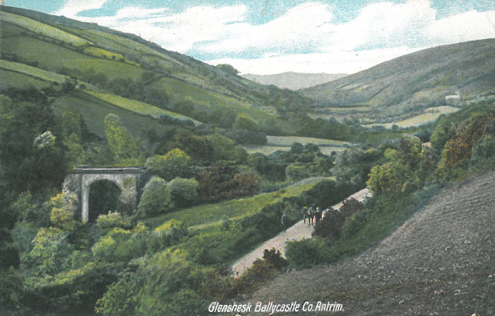 Old postcard showing the 