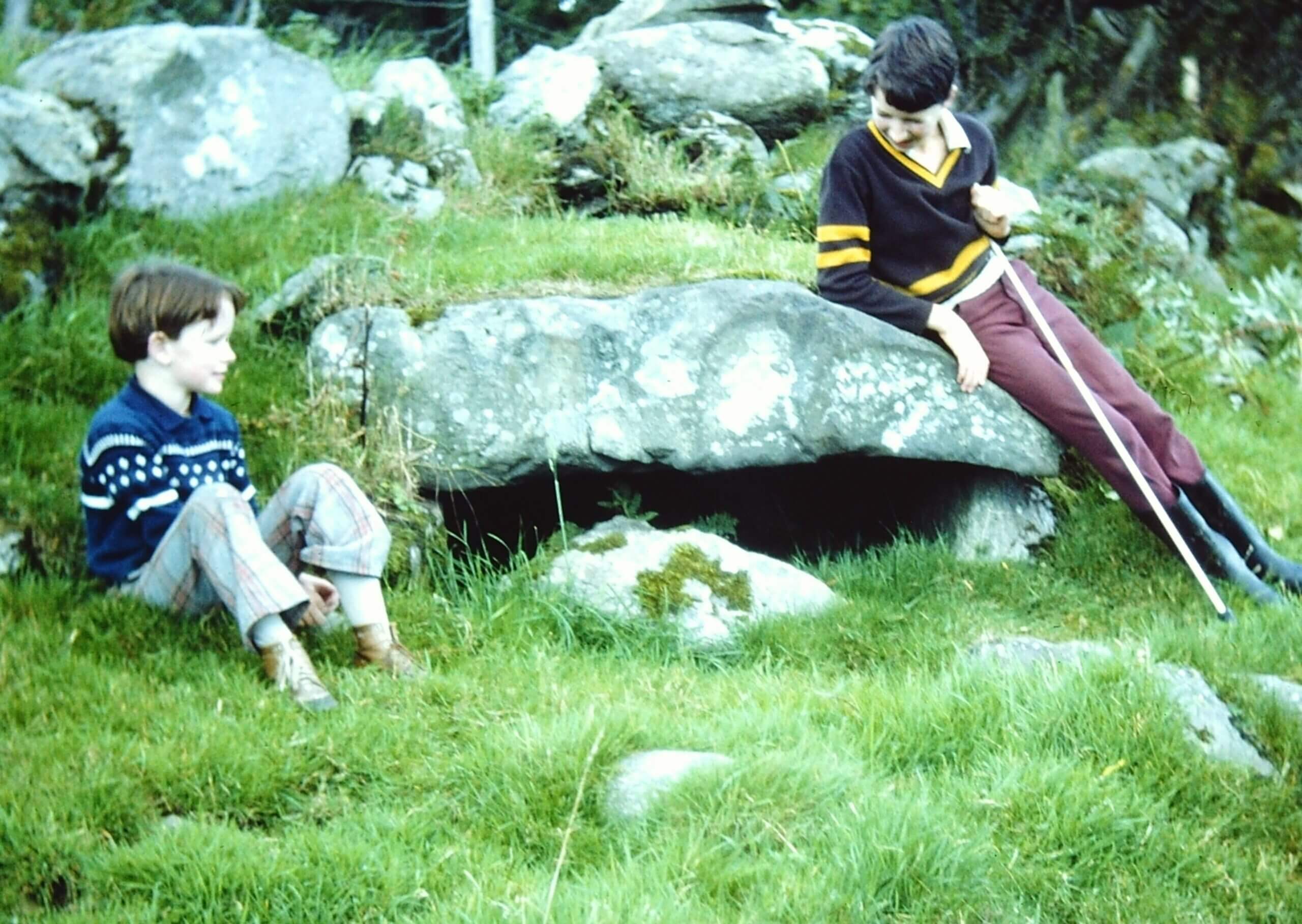 Wedge Tomb, Clare, Glenshesk, Ballycastle, Glens of Antrim. Photo - Anne McCaughan, 1970's